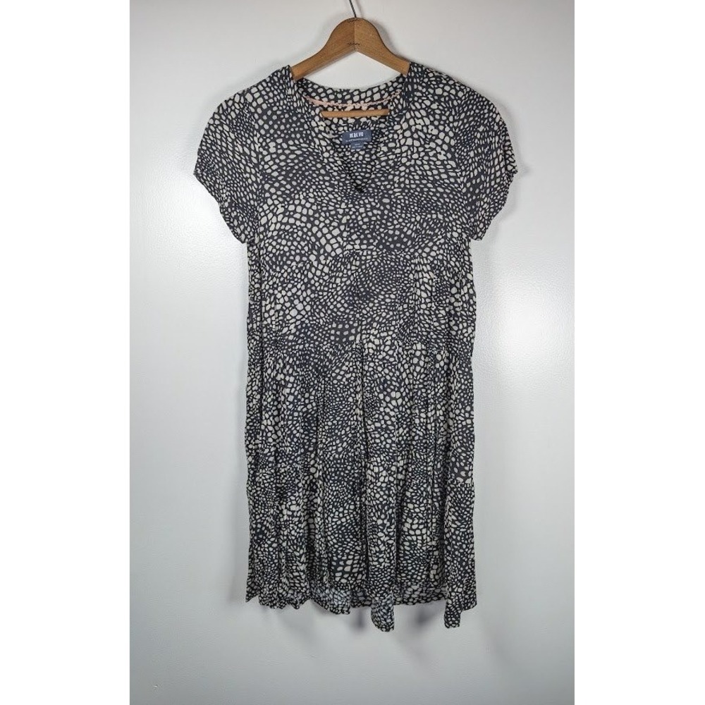 Maeve by Anthropologie Tiered Mini Dress Medium‎ Boho Flowy Babydoll Whimsigoth